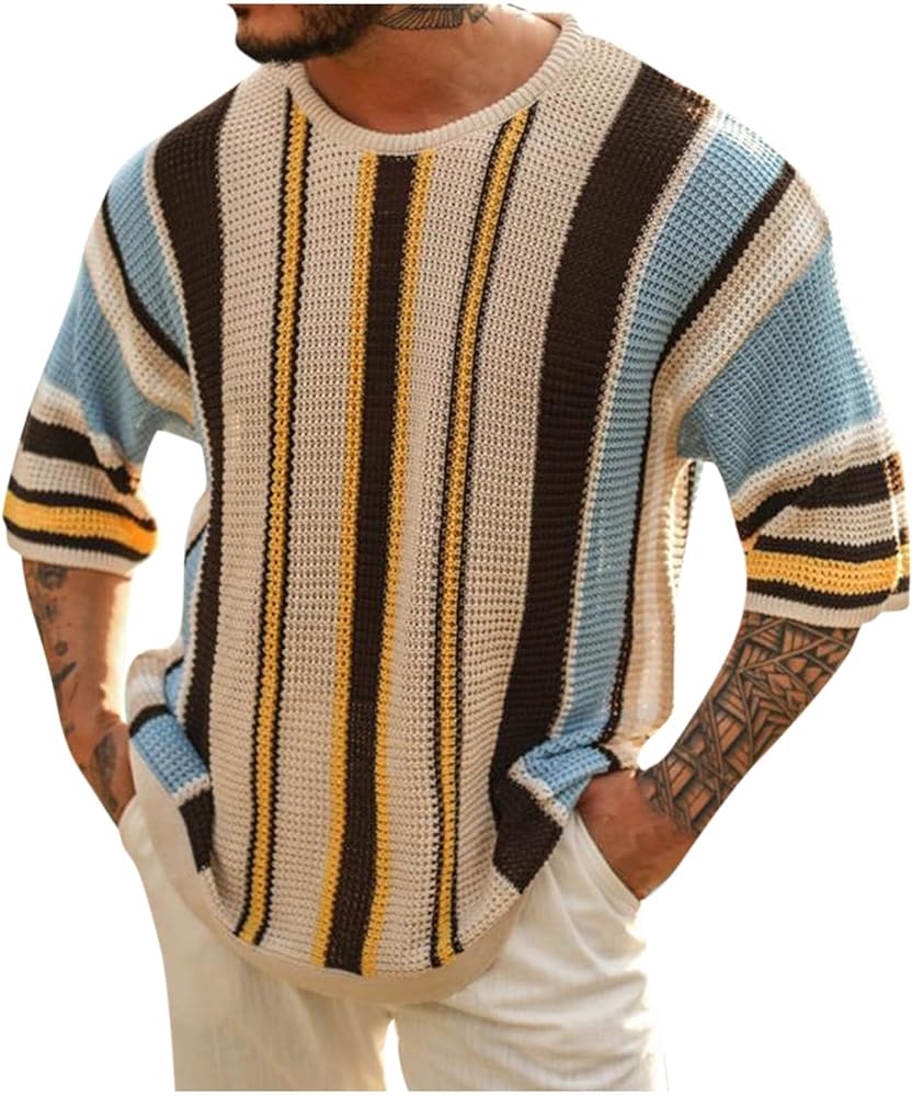 Mens summer sweaters are lightweight knitted garments designed for warm but not hot summers. They are different from traditional winter sweaters in terms of material