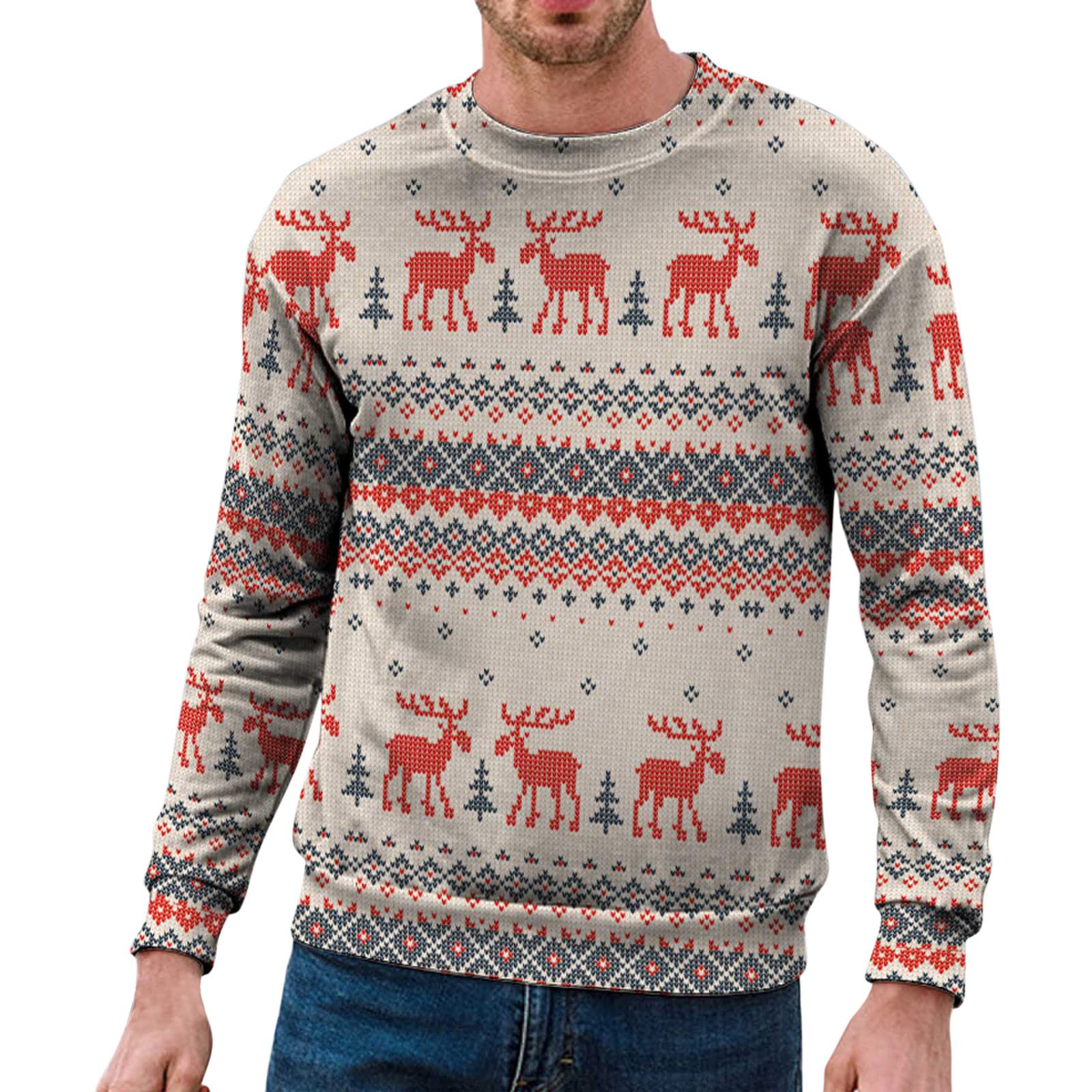 Christmas sweaters men, during the holiday season, men's Christmas sweaters have become a staple of festive fashion.