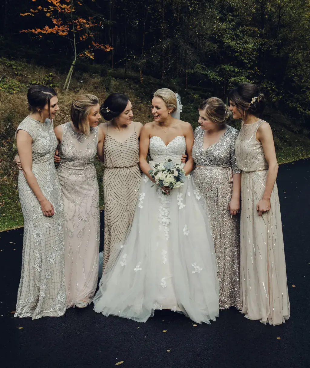 sparkly bridesmaid dresses