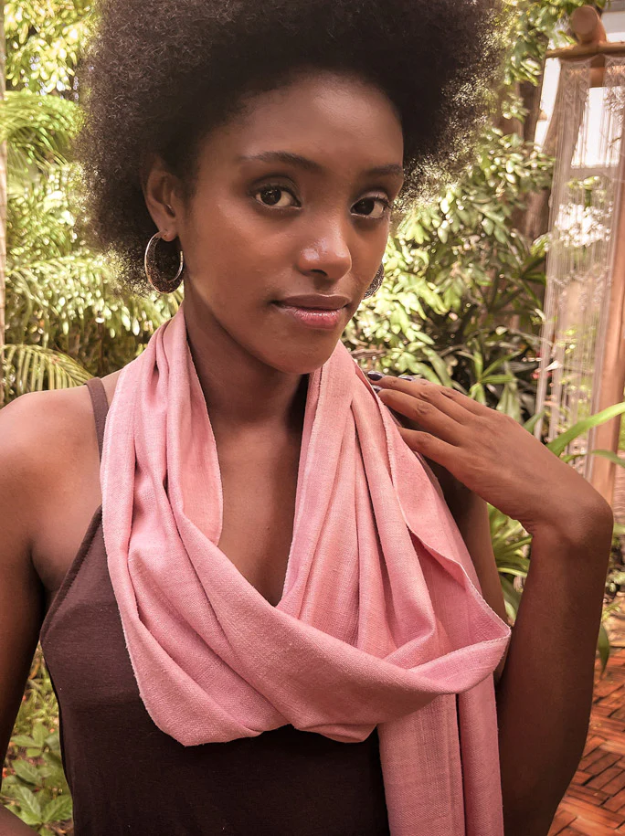 lotus silk scarf