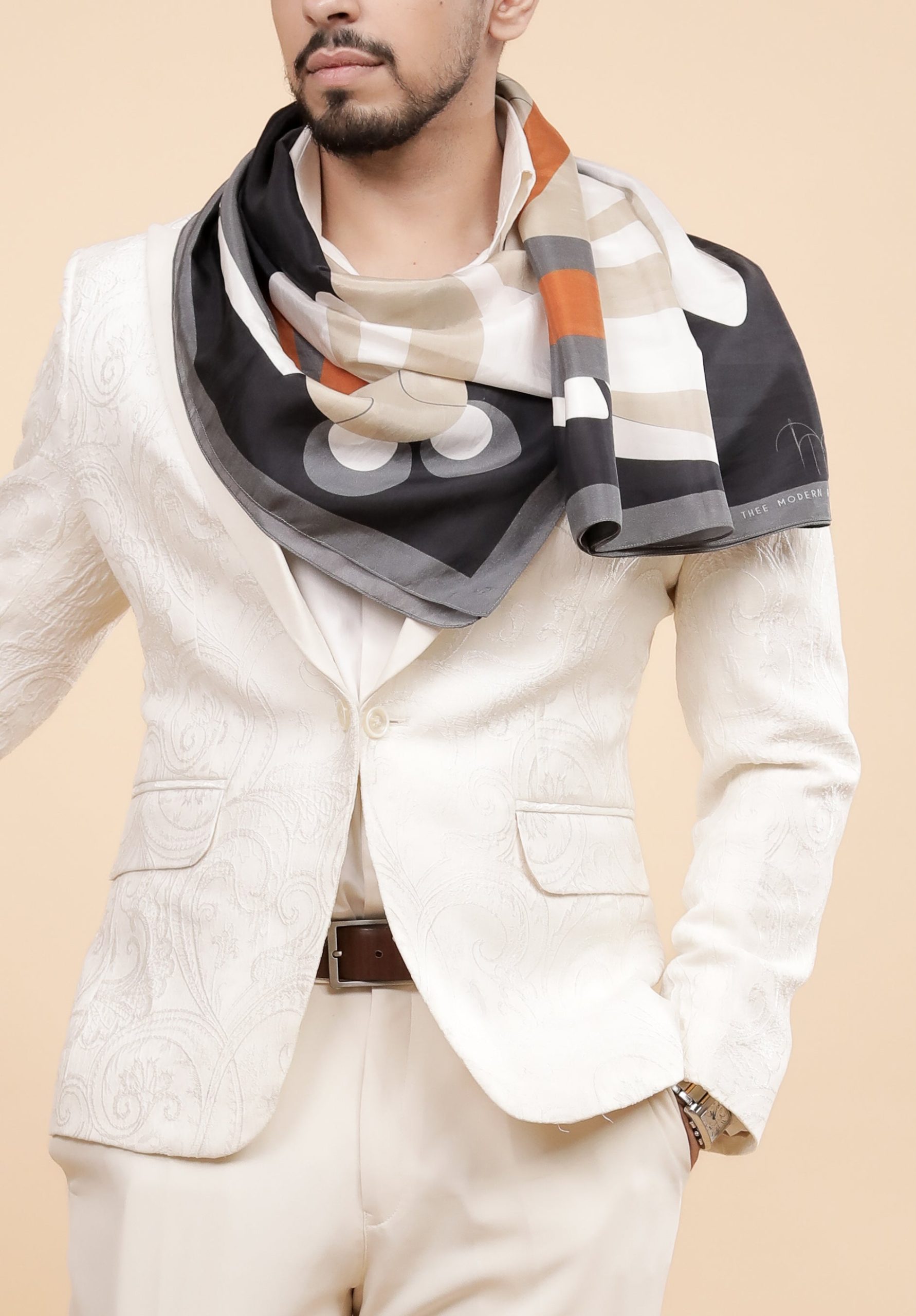 men silk scarf