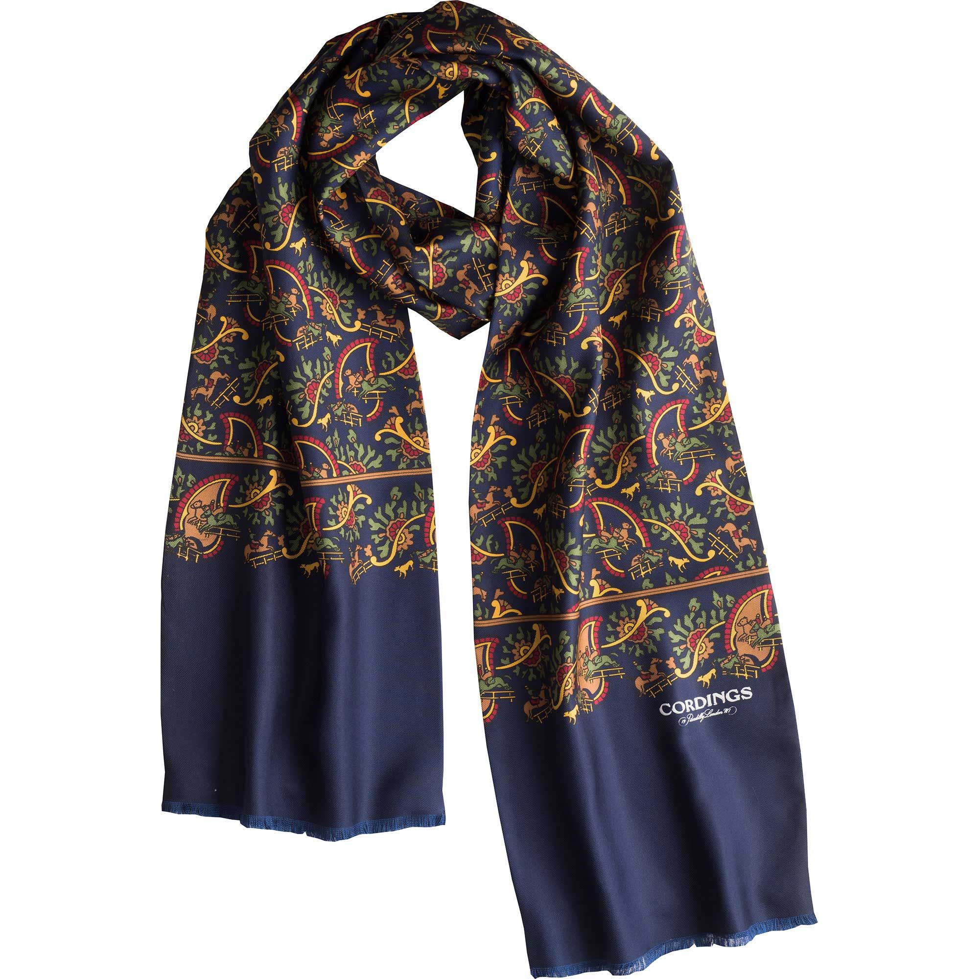 men silk scarf