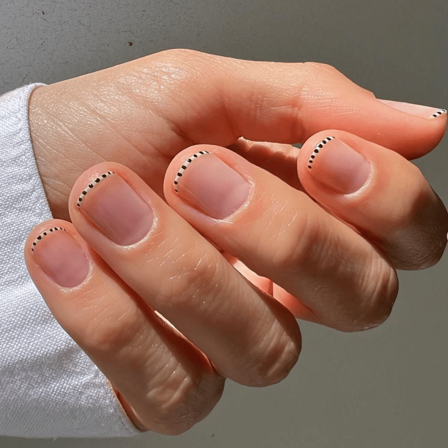 black tip nails