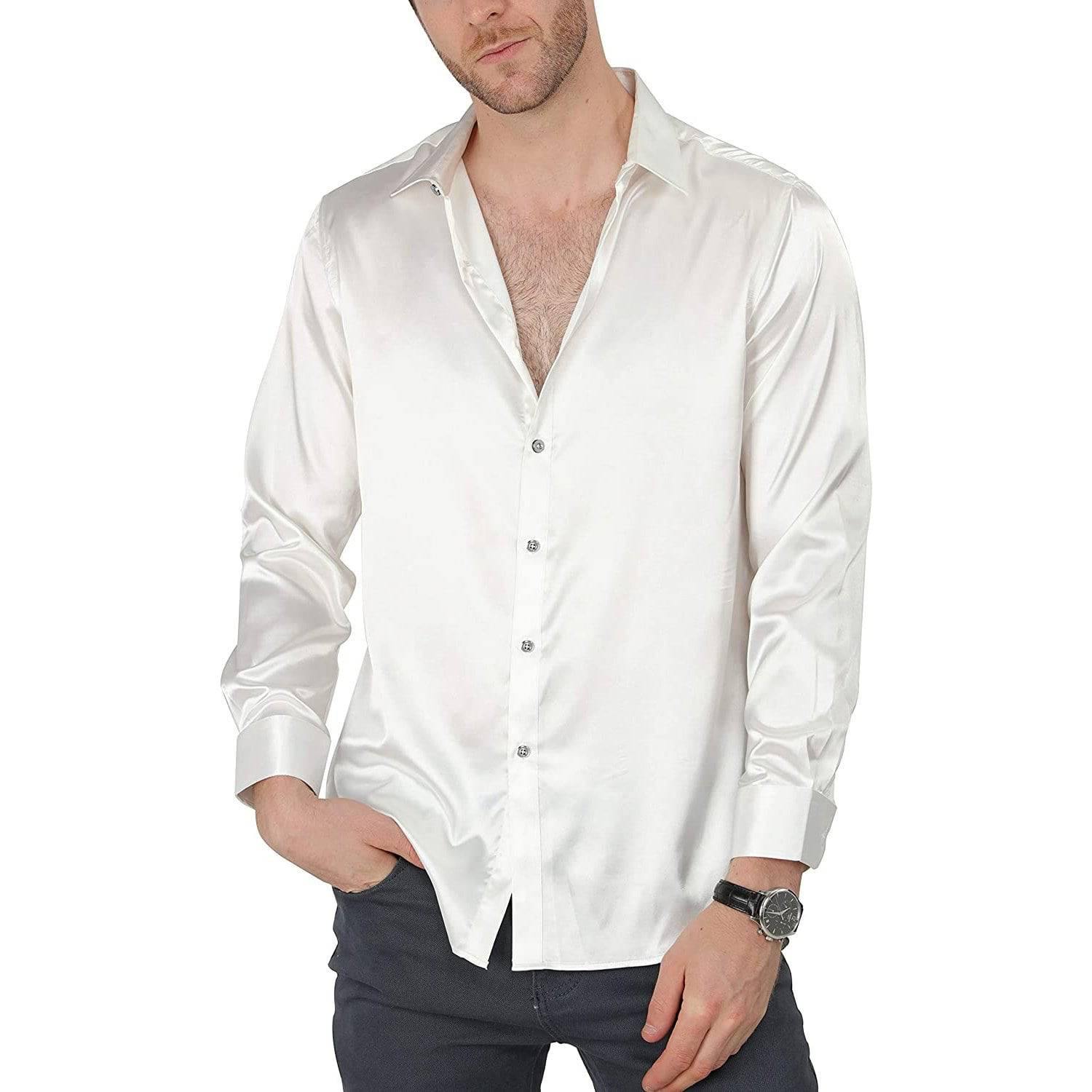 men silk shirt