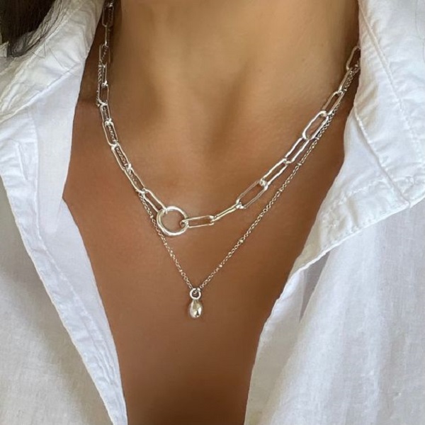 Unique blade necklace.