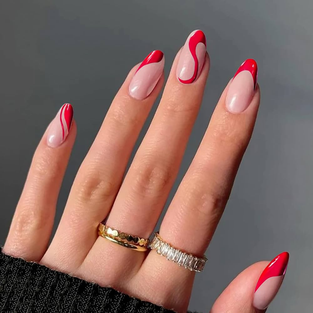 red and black nails