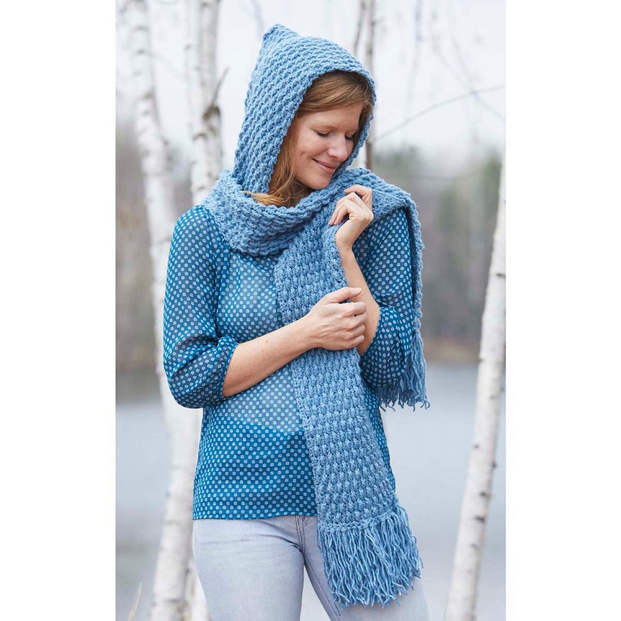 hooded scarf crochet pattern