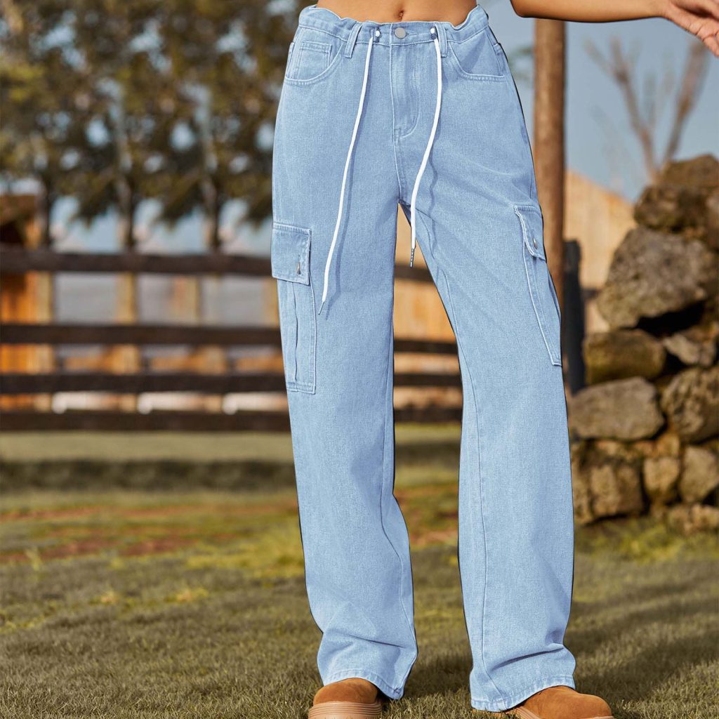 Mid rise baggy jeans