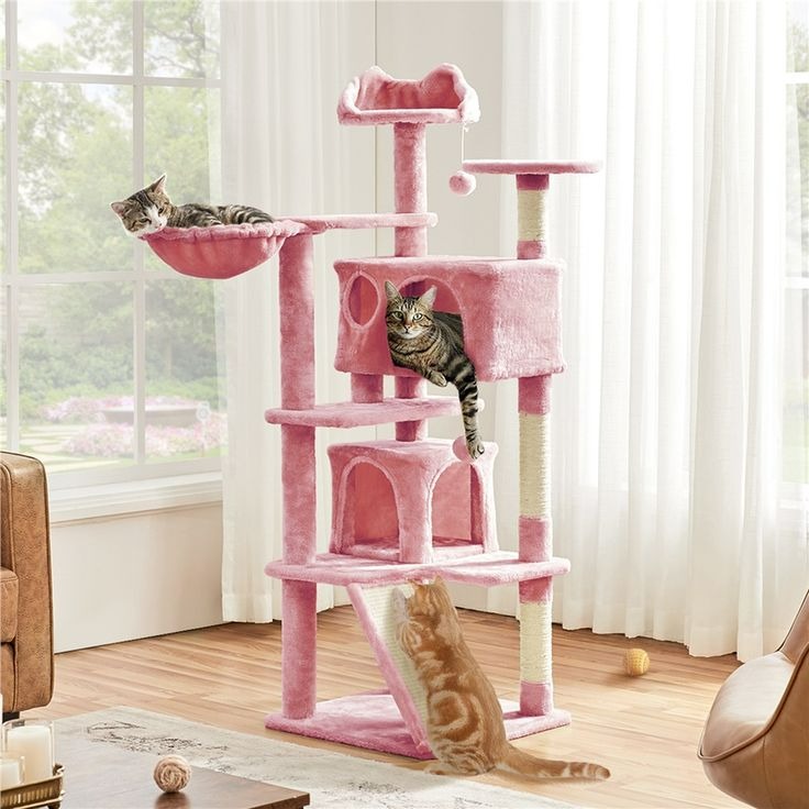 pink cat tree