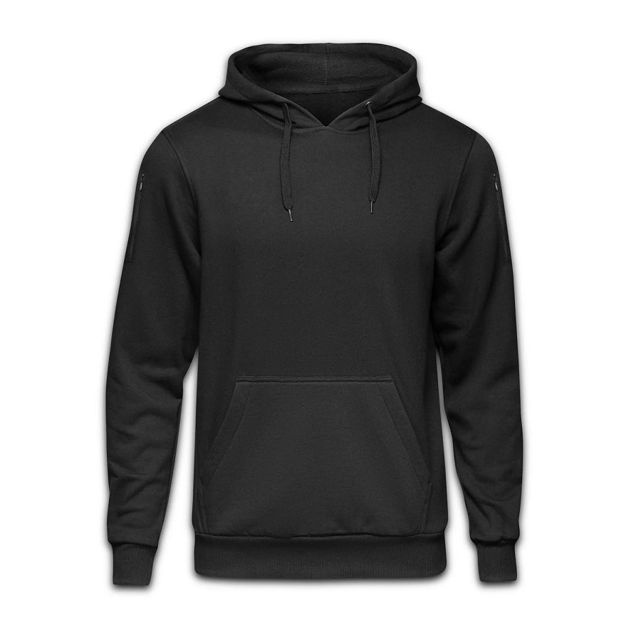black sweatshirt