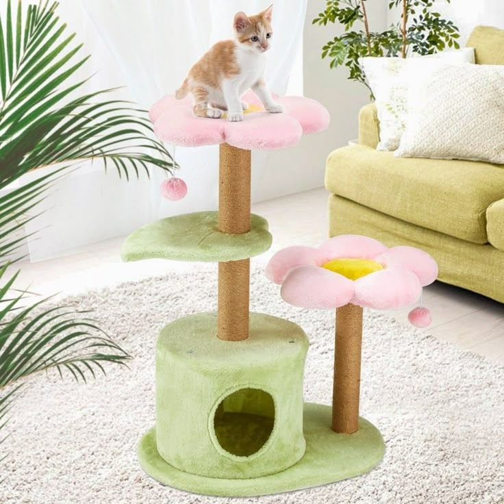 flower cat tree