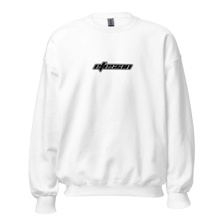 white sweatshirt