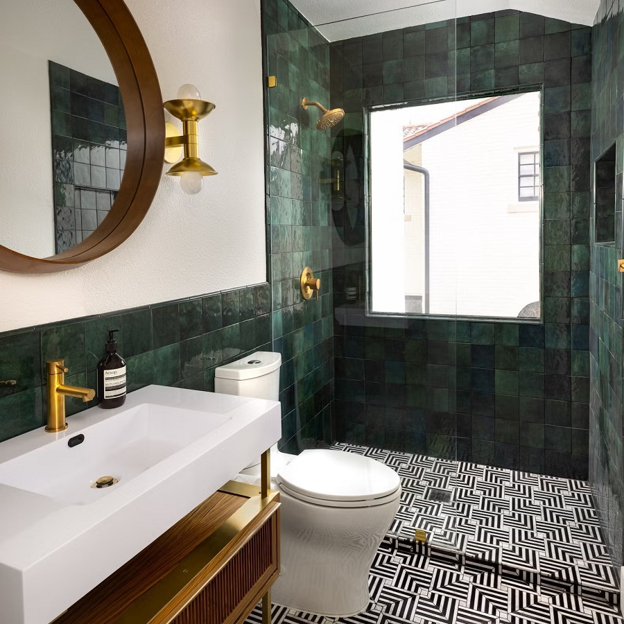 5x8 bathroom with walk-in shower layout