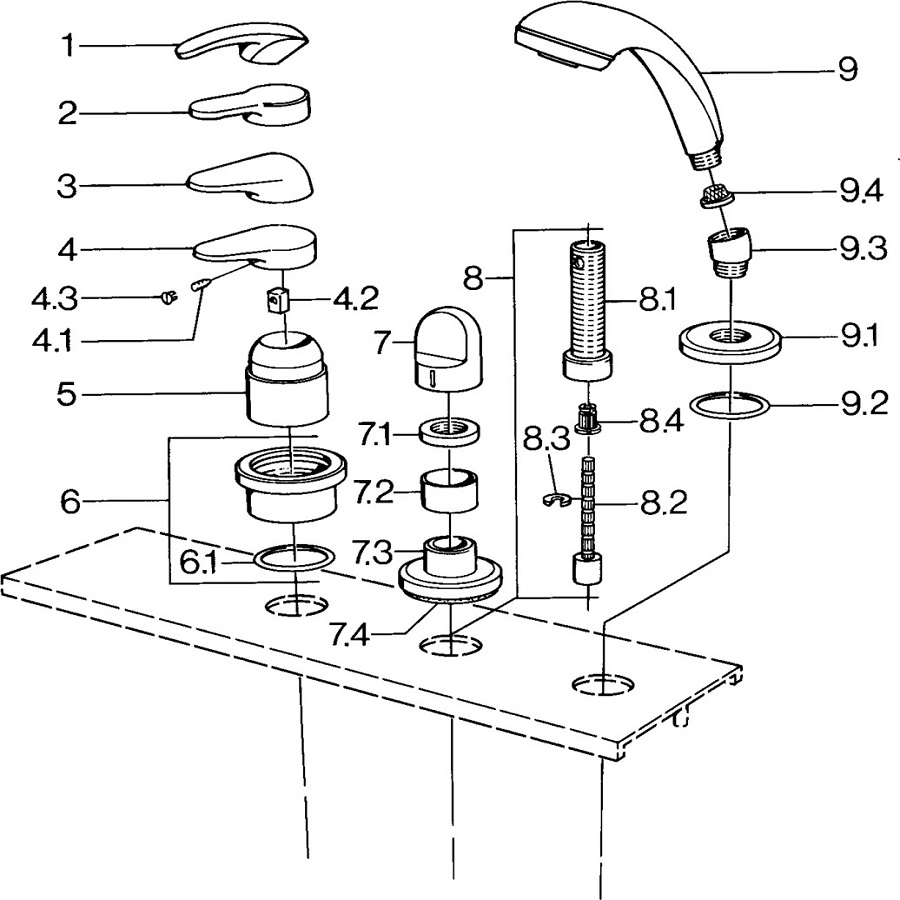sink parts diagram