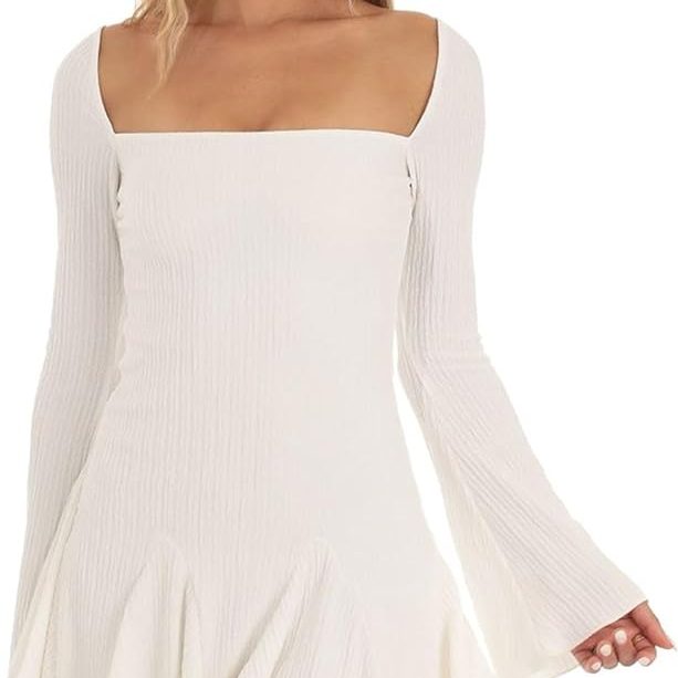 white long sleeve dress