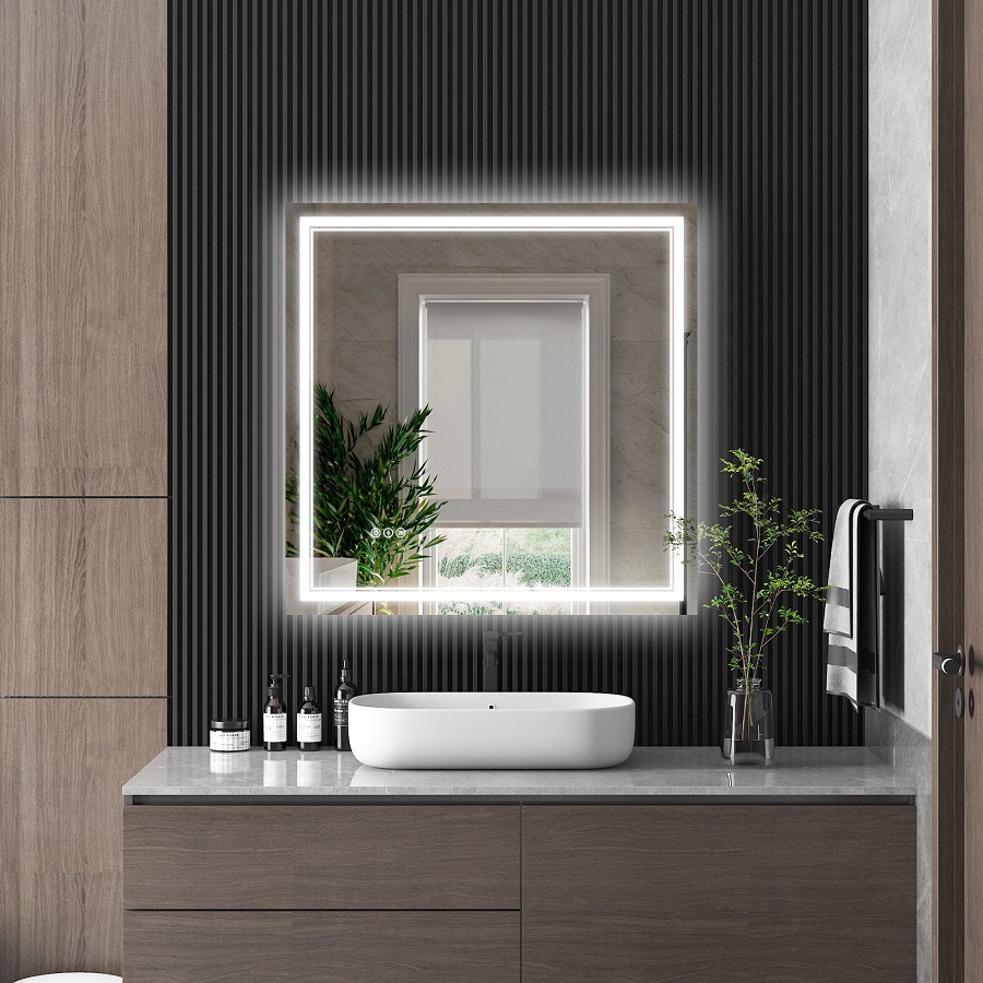 square bathroom layout
