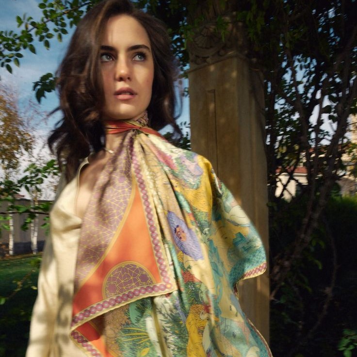 designer silk scarves