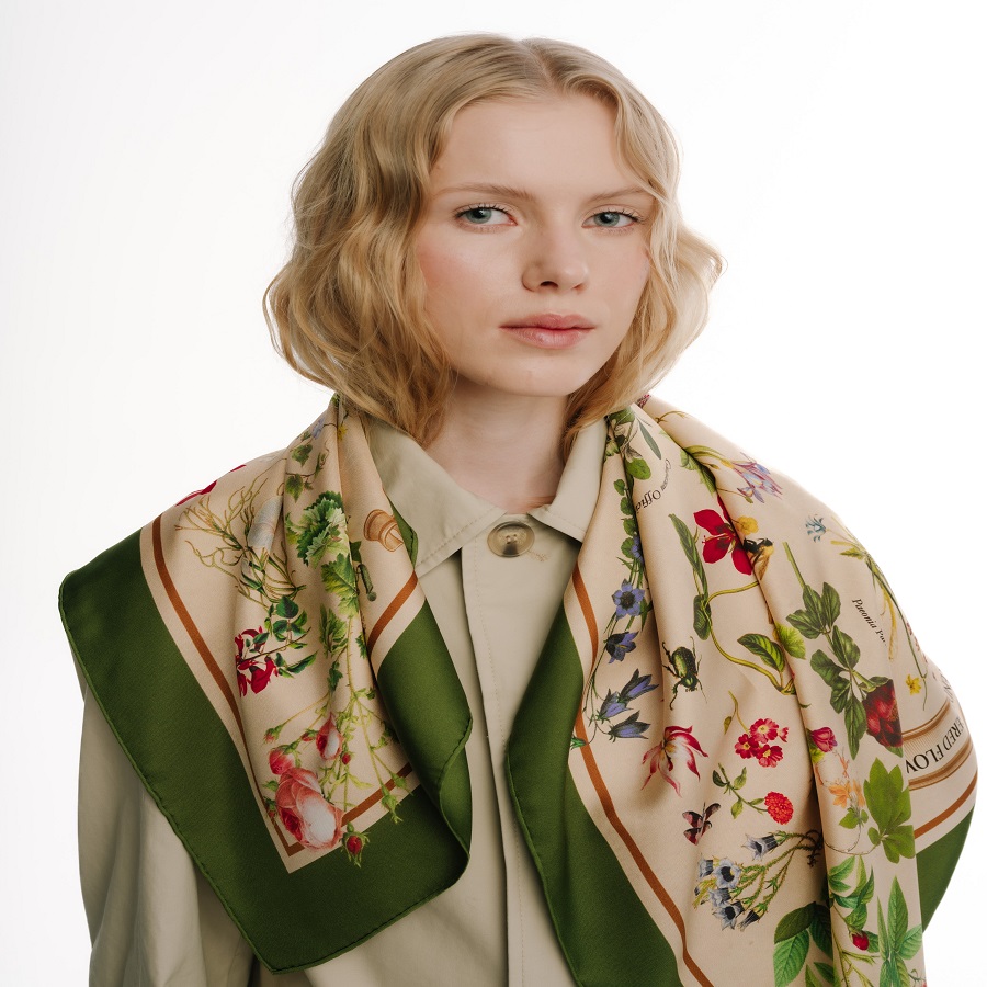 Green Silk Scarf