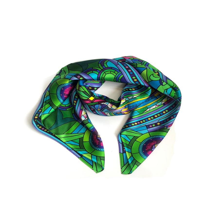 Green Silk Scarf