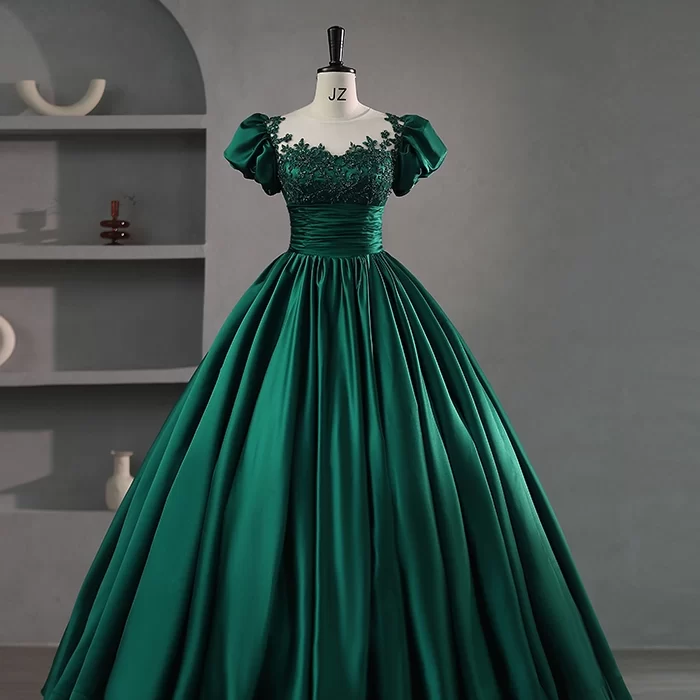 dark green dress