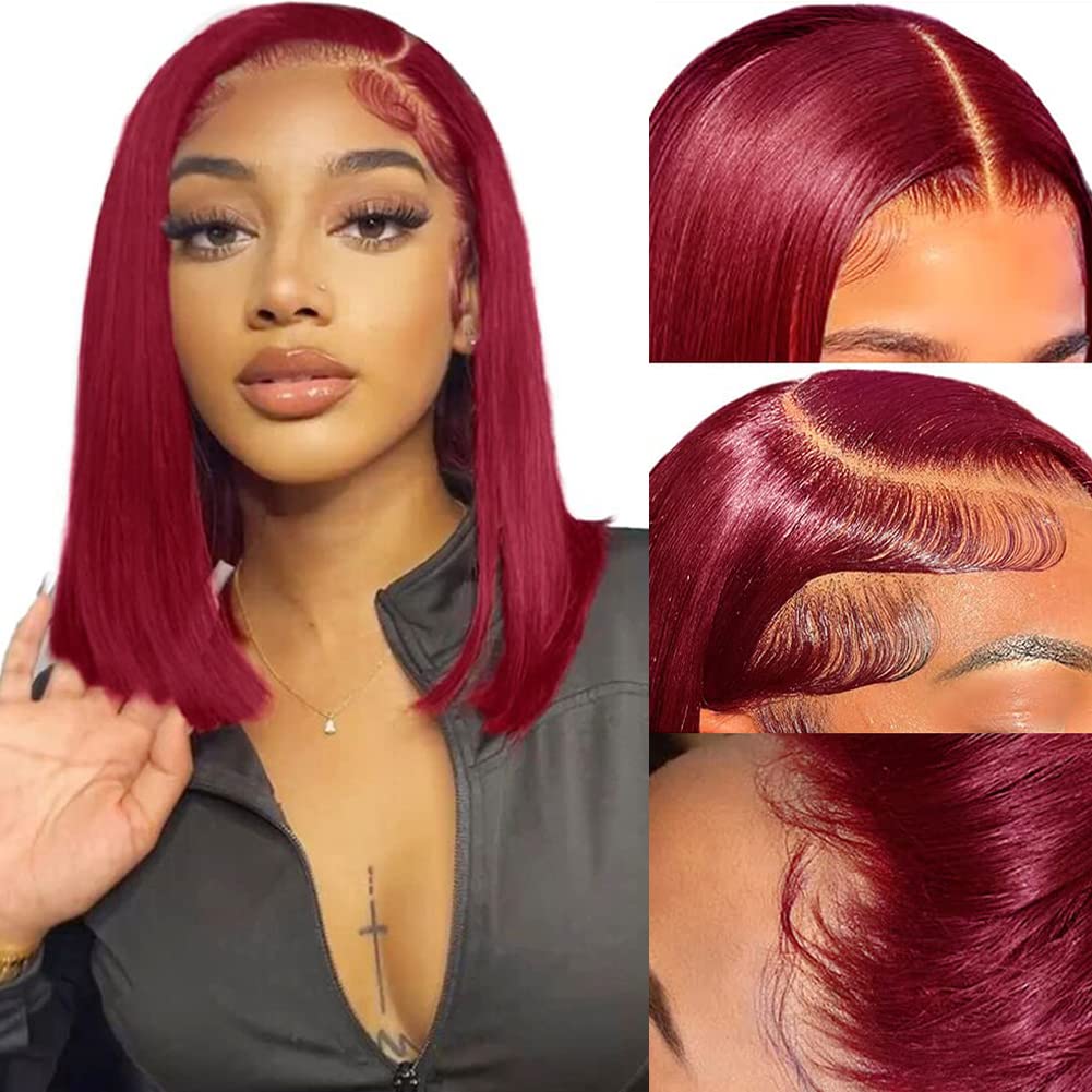 burgundy wig human hair