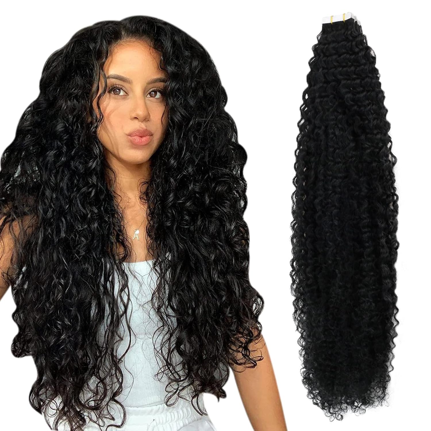 curly tape in hair extensions
