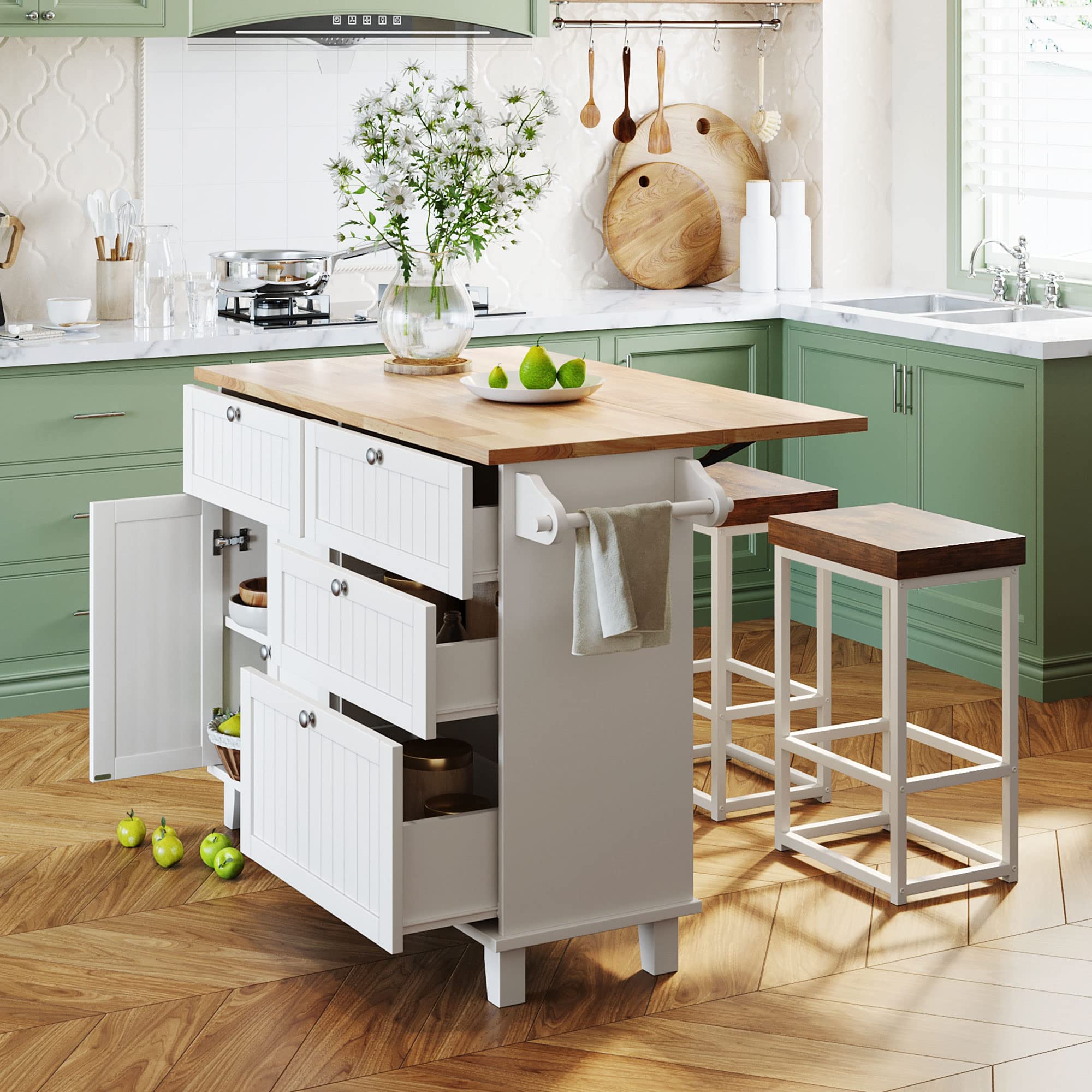 kitchen island with storage