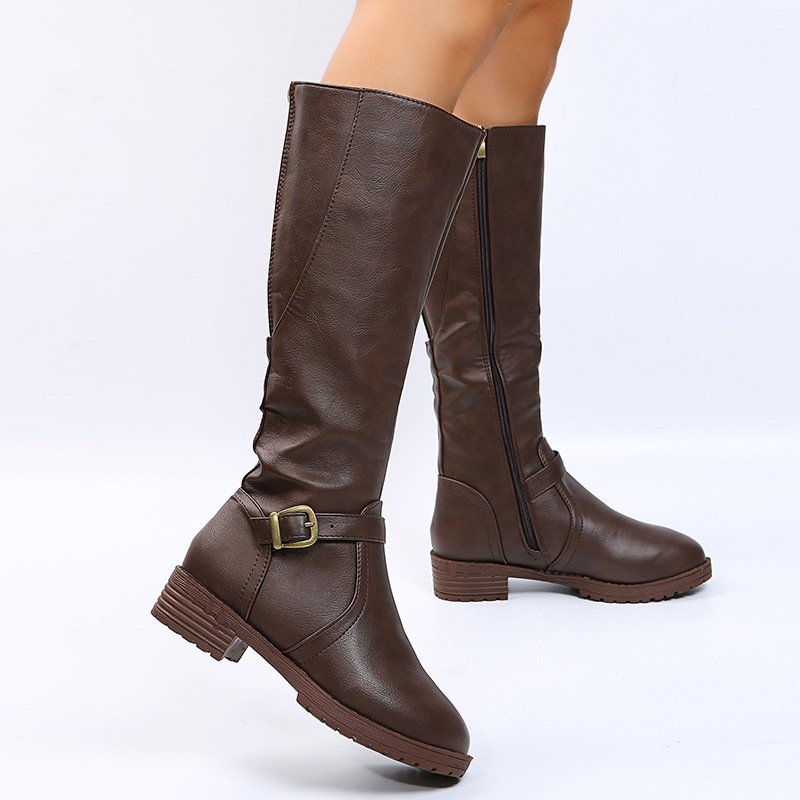 brown leather boots
