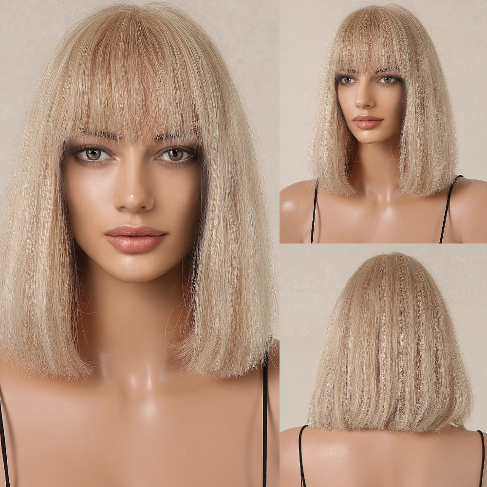 100% human hair wig with bangs