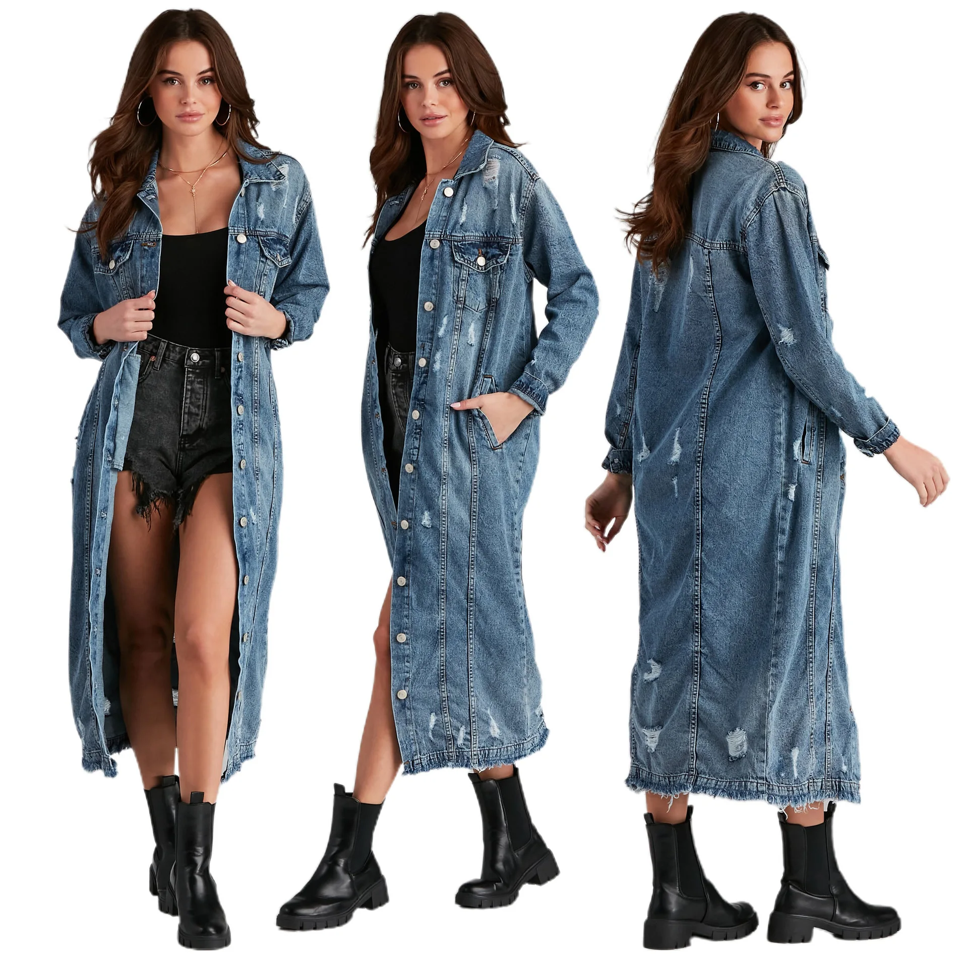 denim trench coat