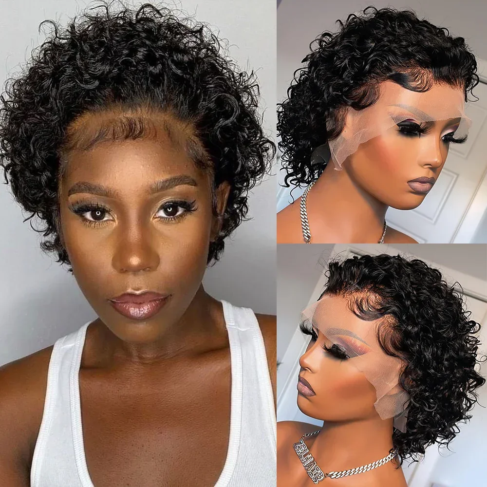 human hair pixie cut wig