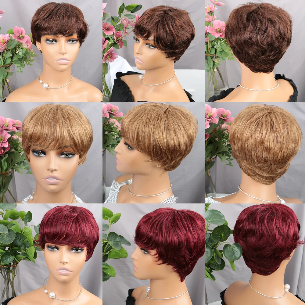 human hair pixie cut wig