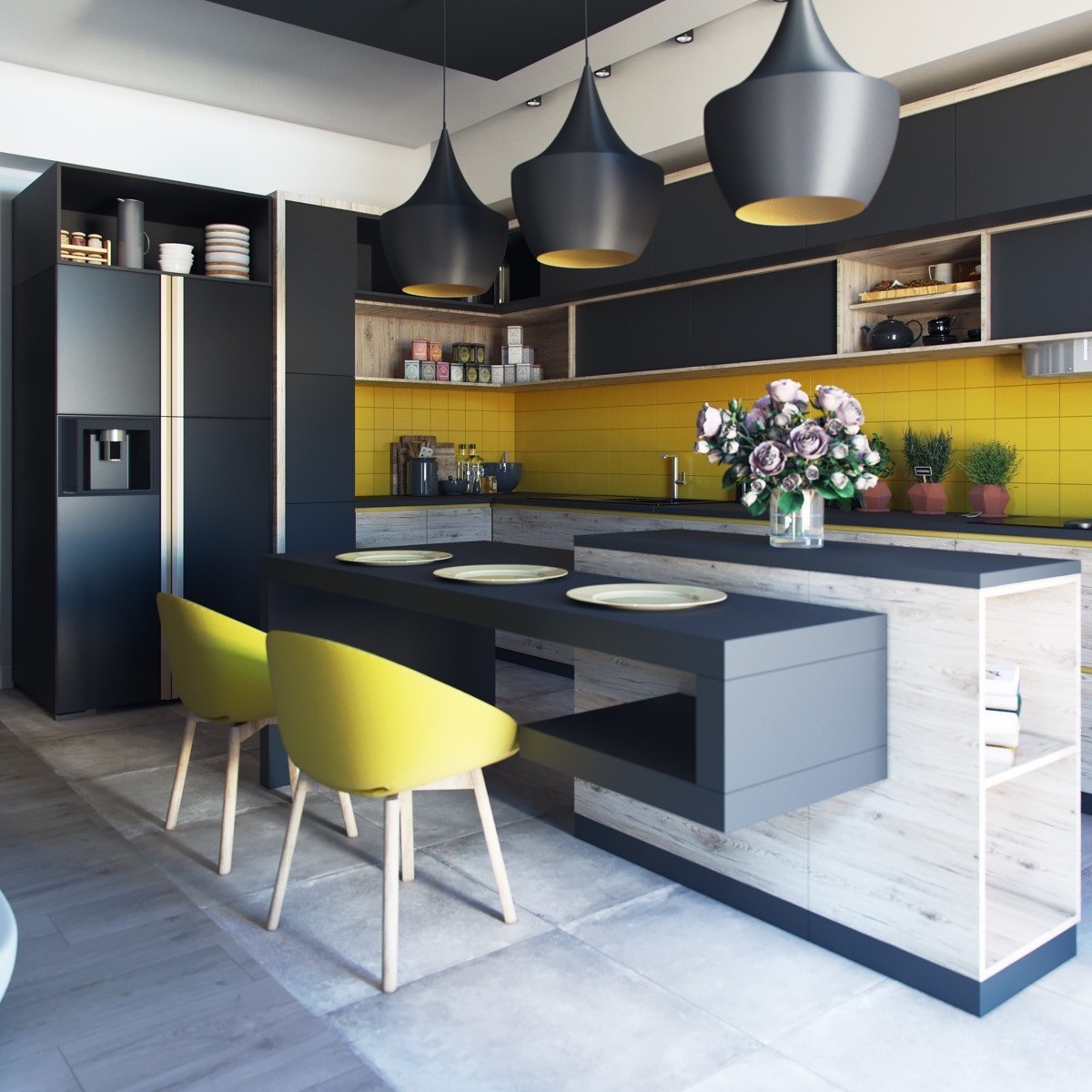 modern kitchen island