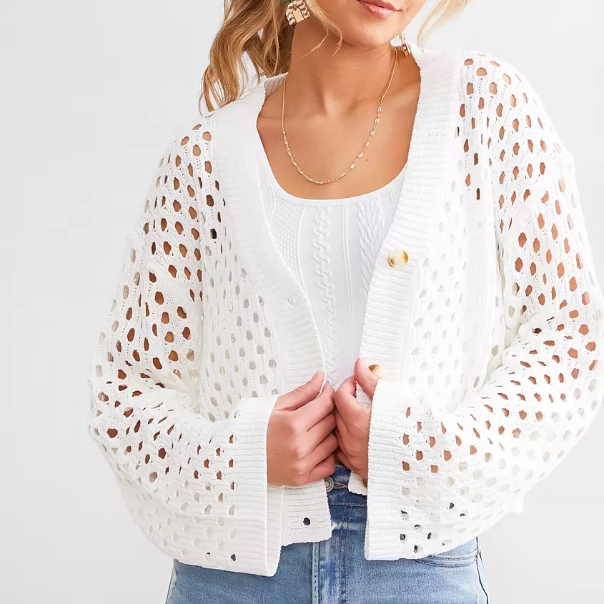 cropped sweater cardigan