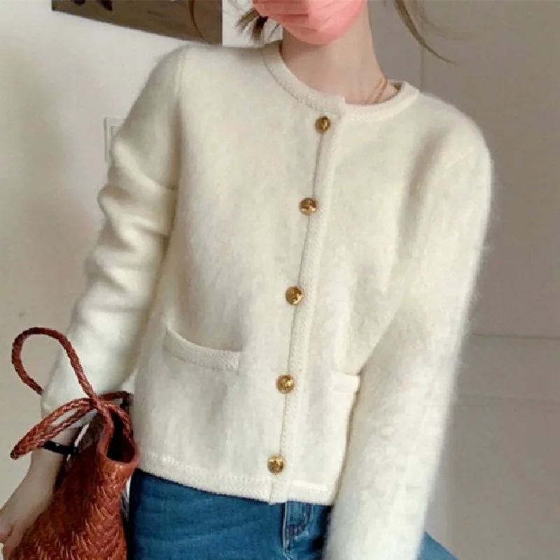 fuzzy cardigan sweater