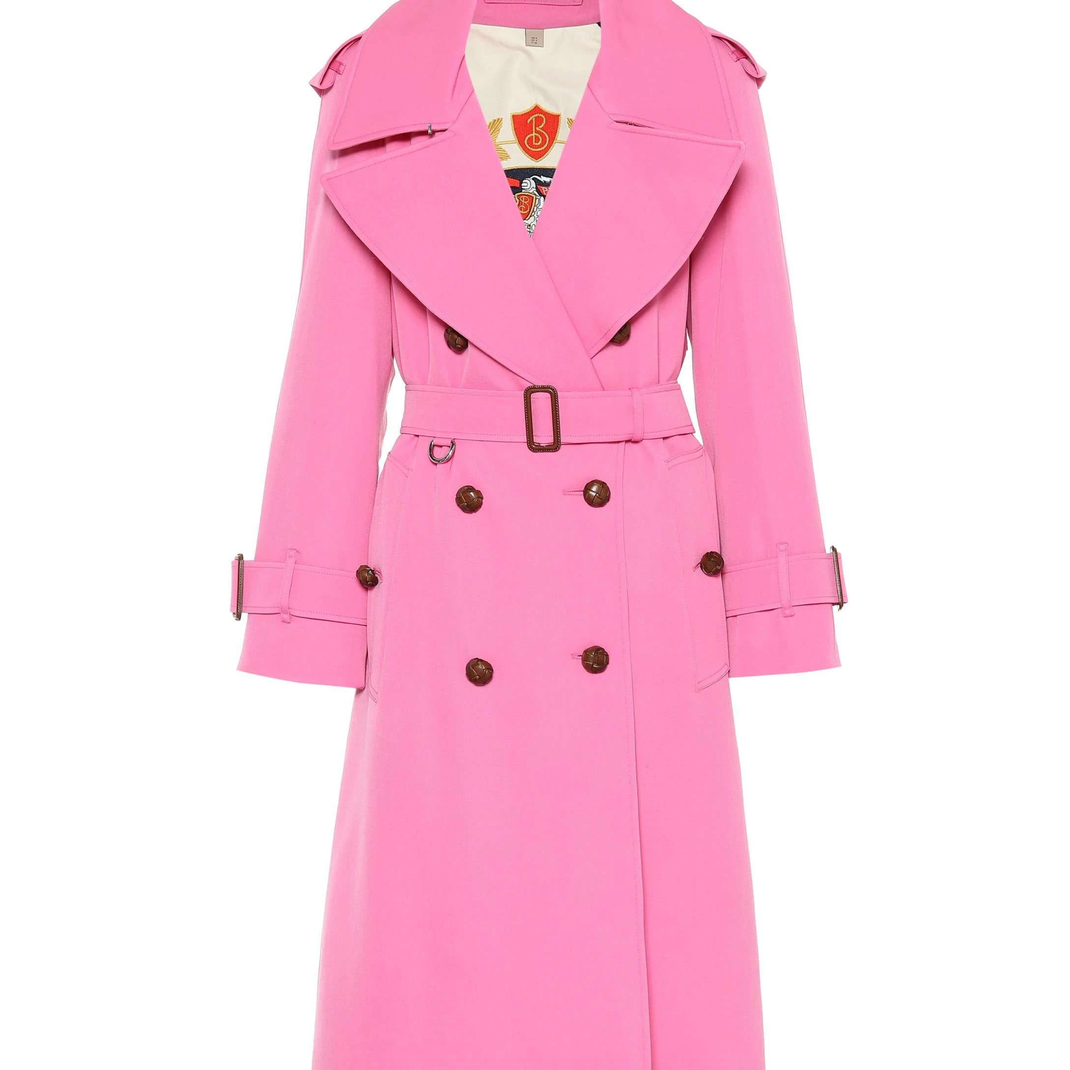 pink trench coat