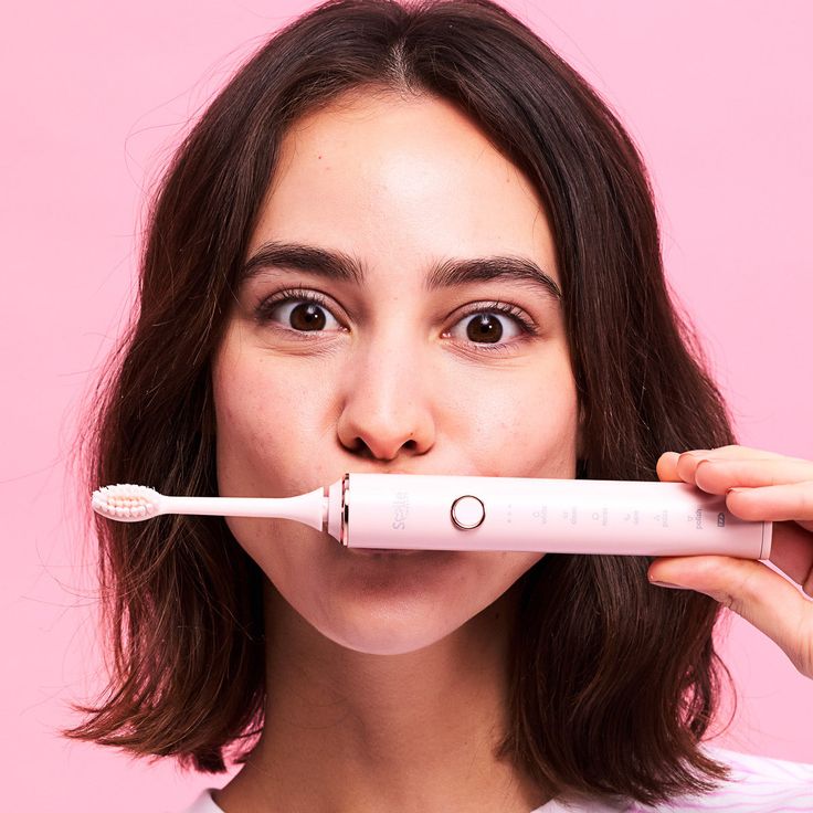 pink electric toothbrush