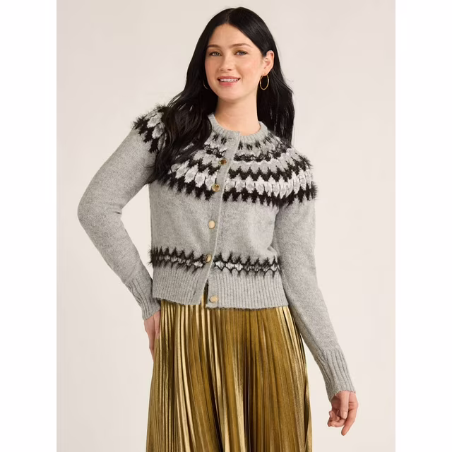 fair isle cardigan sweater