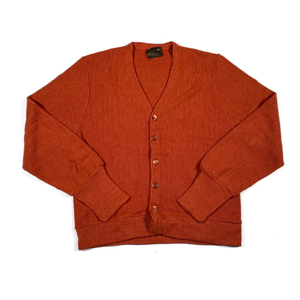 burnt orange cardigan sweater