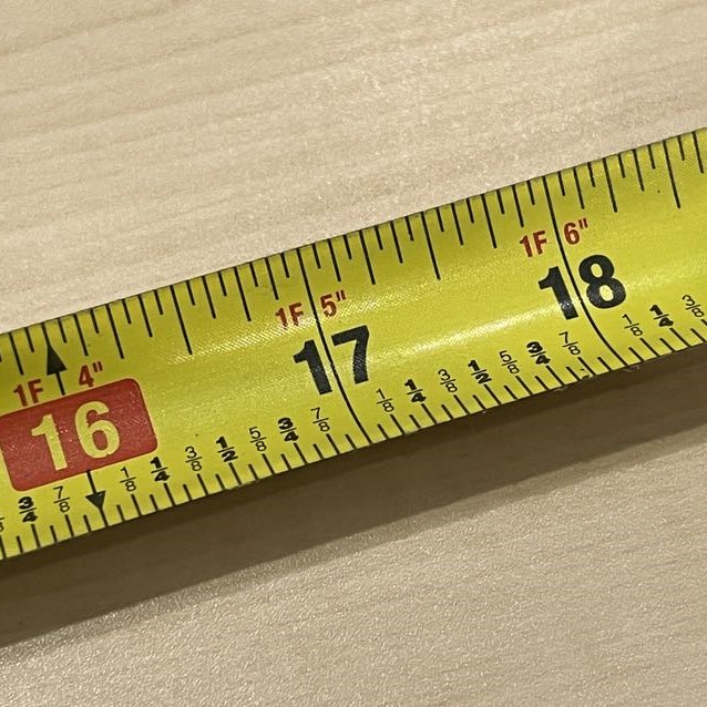 inches on a tape measure
