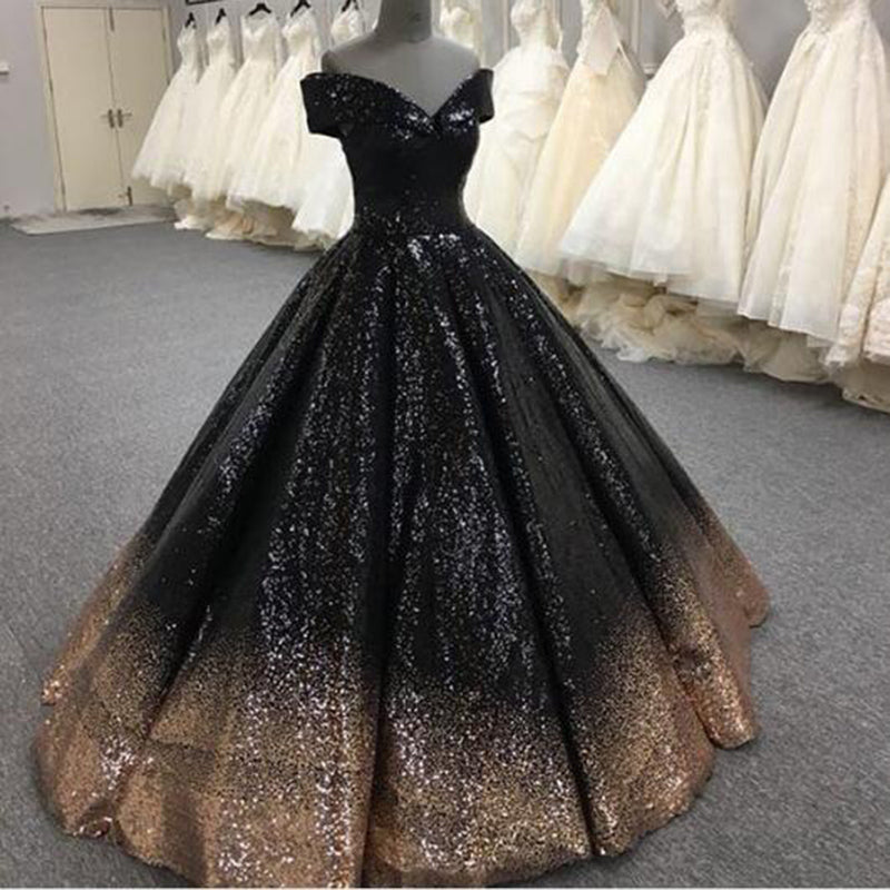 black ball gown