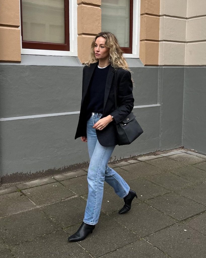 blazer and jeans