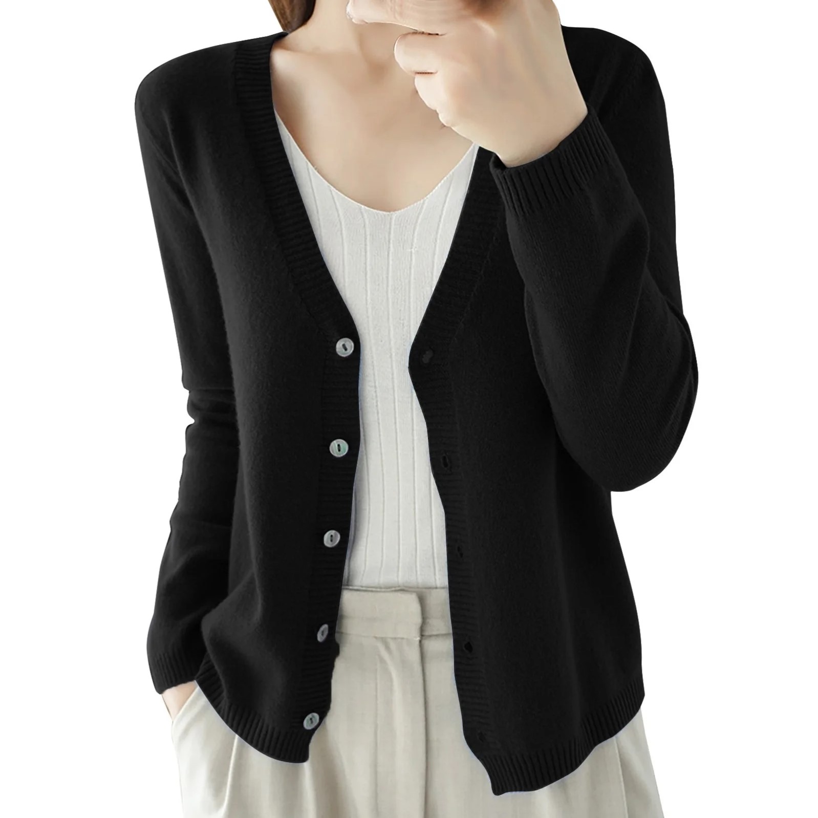 black cardigan sweater women's