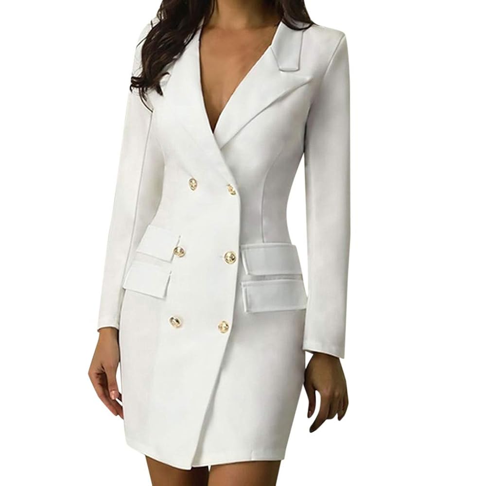 blazer dress white