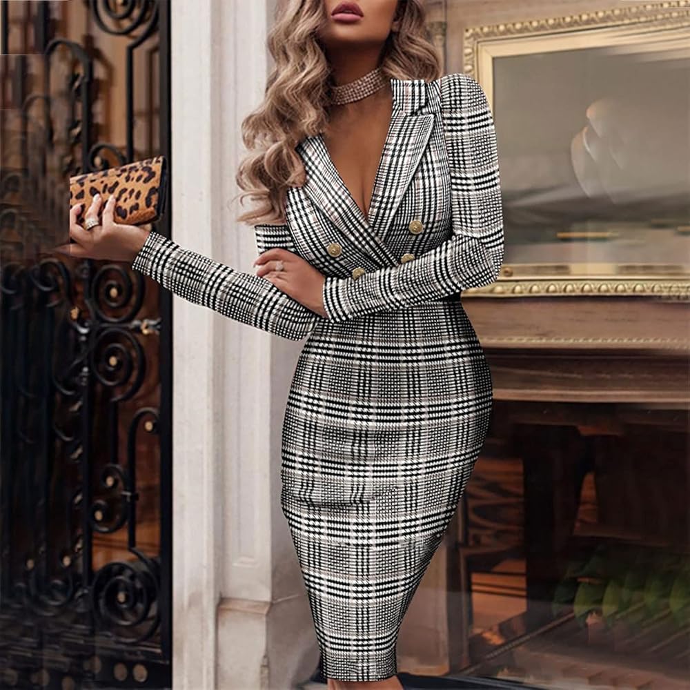 formal dress and blazer outfit