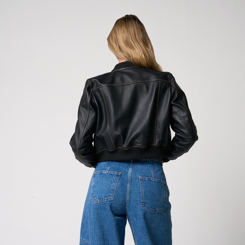 cropped bomber jacket