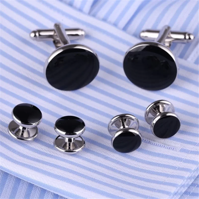 black cufflinks