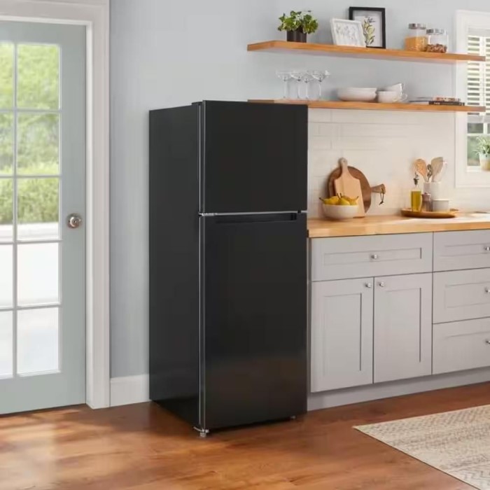 black refrigerator