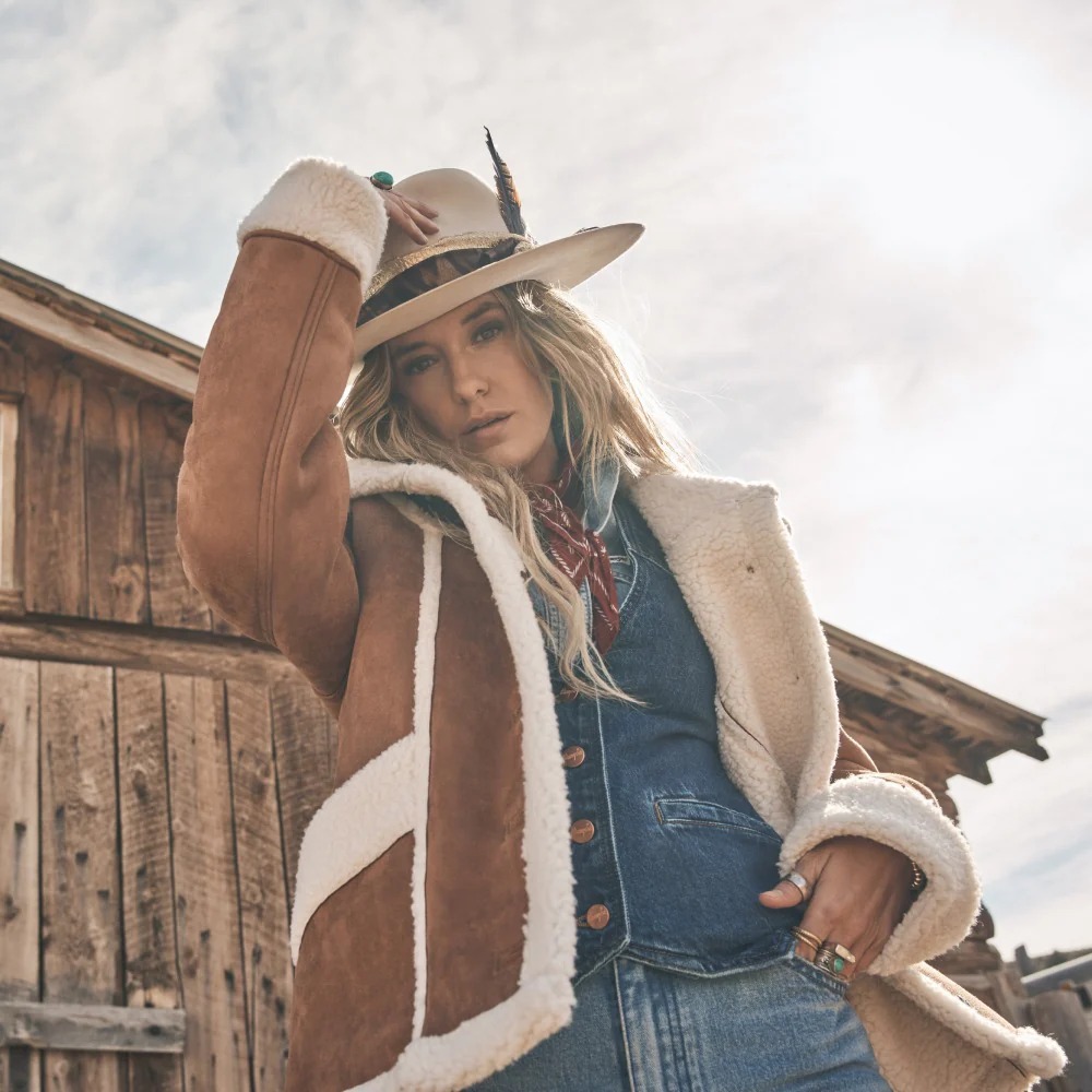 womens shearling coat