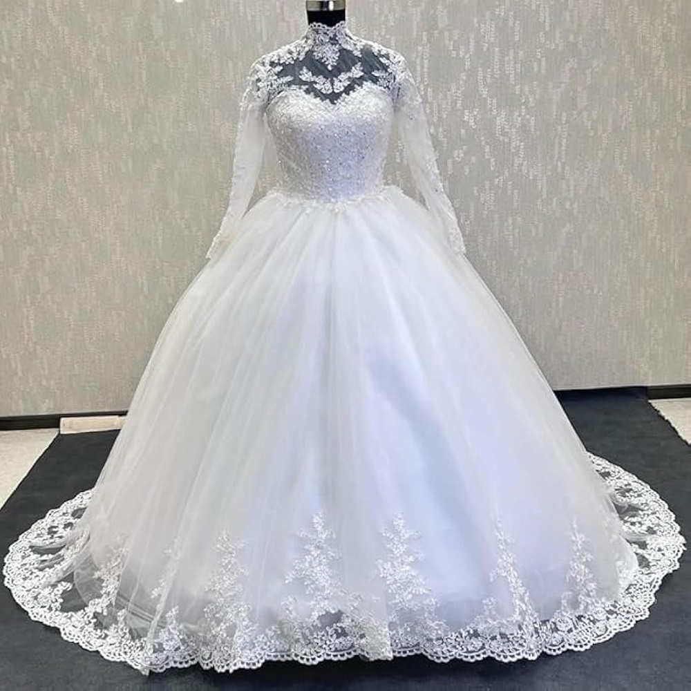 white gown dress